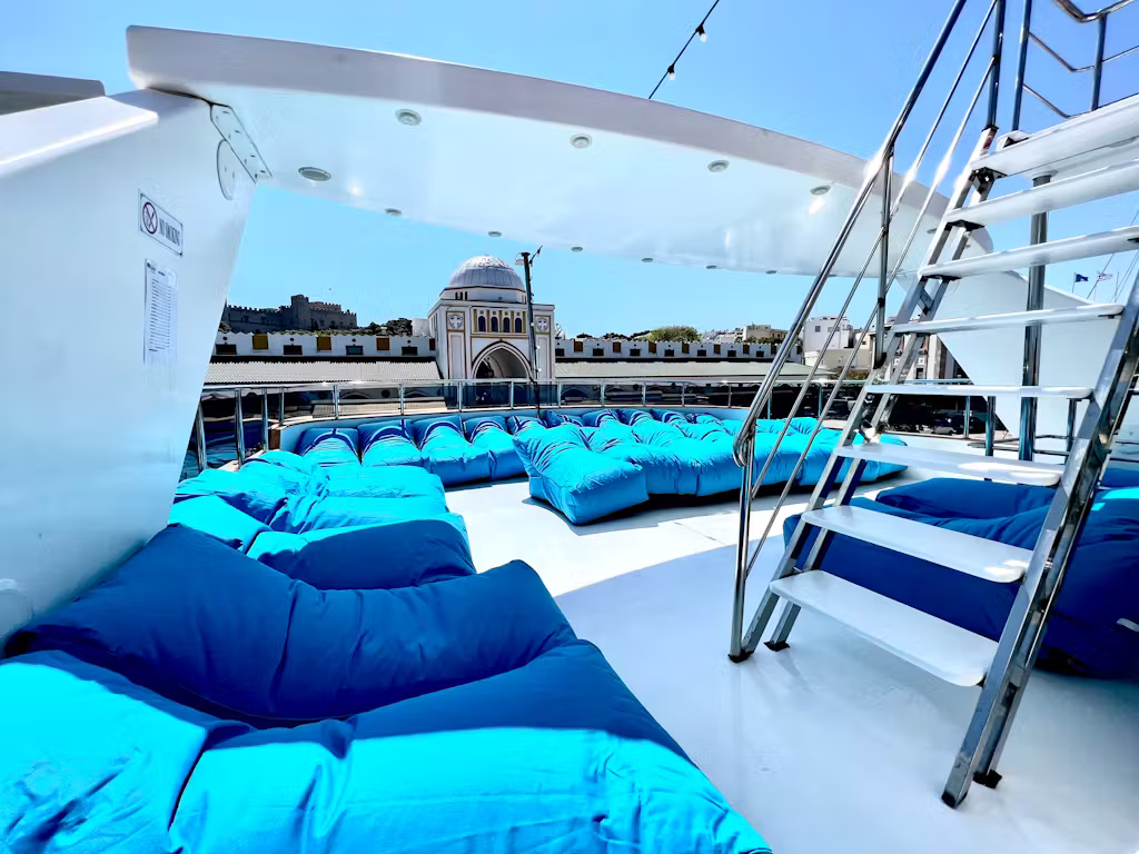 Full day boat trip to lindos with swimming rizos cruises rhodes