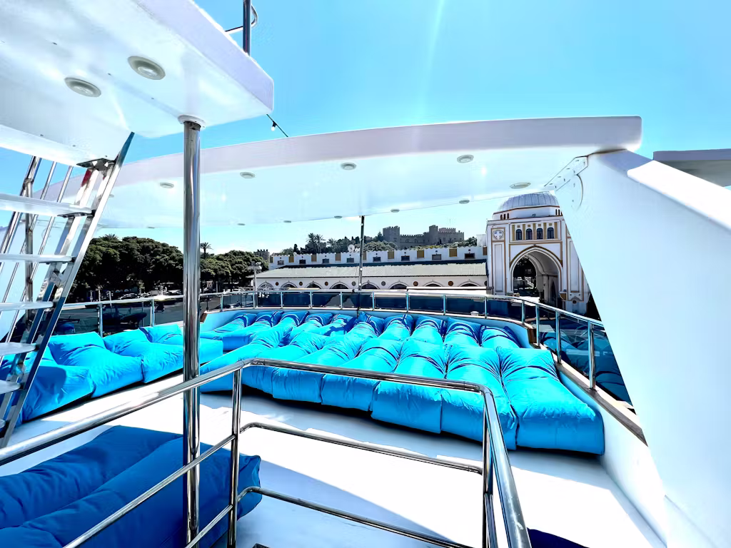 Full day boat trip to lindos with swimming rizos cruises rhodes